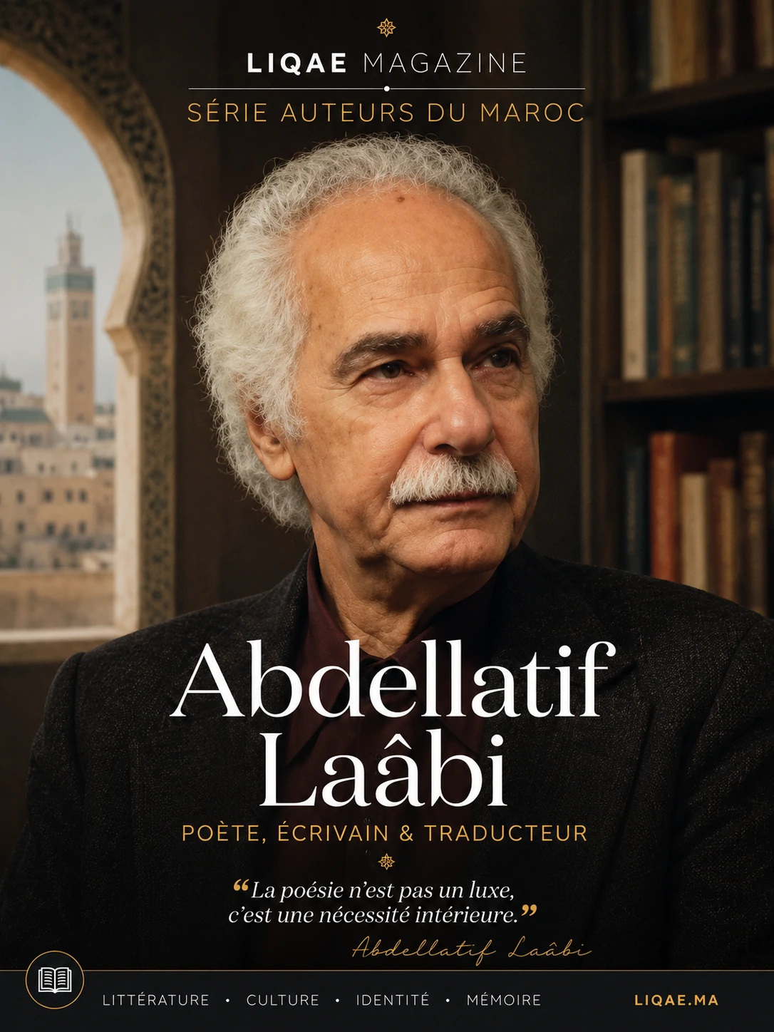 Portrait d'Abdellatif Laâbi